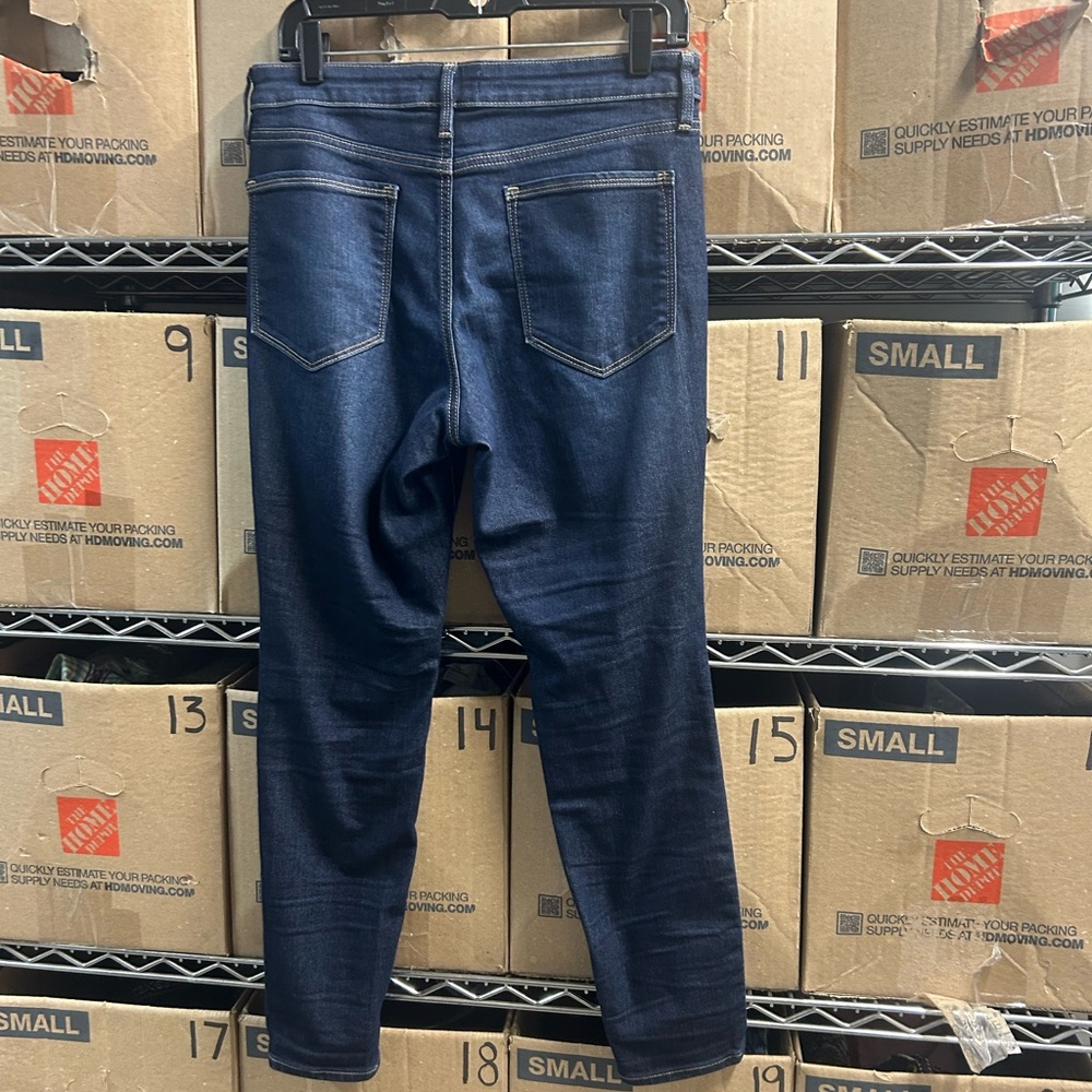 Athleta Sculptek Skinny Jeans Midnight Blue Denim Jeans Womens Size 10P Athletic - Picture 13 of 14